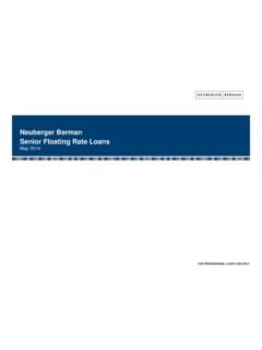 Neuberger Berman Senior Floating Rate Loans - …