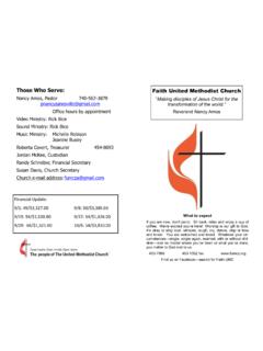 Those Who Serve: Faith United Methodist Church - fumcz.org