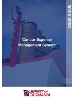 Concur Expense Management System - My Spirit