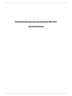 Protected Disclosures (Amendment) Bill 2021 General Scheme