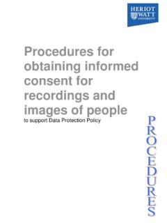 Procedures for obtaining informed consent for …