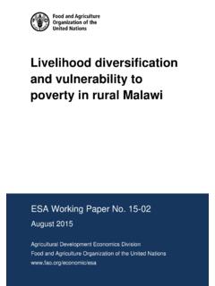 Livelihood Diversification and Vulnerability to …