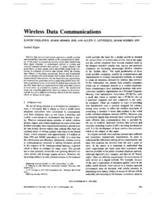 Wireless Data Communications - Center for …
