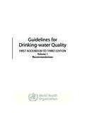 Guidelines for Drinking-water Quality - WHO | …