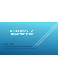 Water leaks – a strategic issue