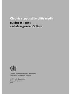 Chronic Suppurative Otitis Media - World Health Organization
