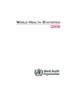 WORLD HEALTH STATISTICS 2008