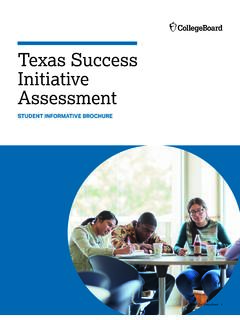 Texas Success Initiative Assessment - College Board