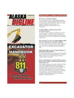FREQUENTLY ASKED QUESTIONS - 811 Alaska Digline