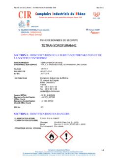 FICHE DE DONNEES DE SECURITE - cir-chimie.com