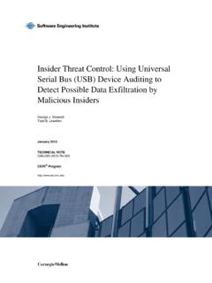 Insider Threat Control: Using Universal Serial Bus …