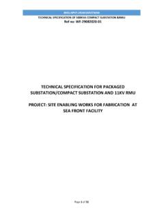 TECHNICAL SPECIFICATION FOR PACKAGED …