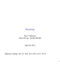 Ryan Tibshirani Data Mining: 36-462/36-662 April 25 2013