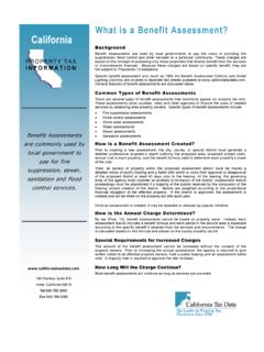 What is a Benefit Assessment? California