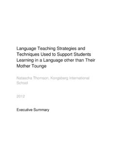Language Teaching Strategies and Techniques used to ...