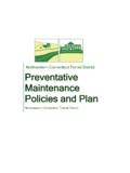 NECTD Preventative Maintenance Policies and Plan