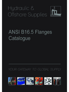 ANSI B16.5 Flanges Catalogue - Offshore Supplies