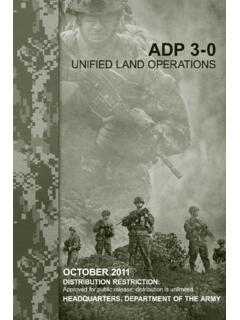 UNIFIED LAND OPERATIONS - United States Army