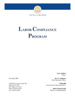LABOR COMPLIANCE PROGRAM - San Diego