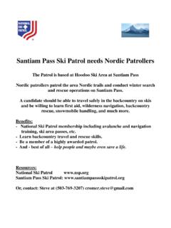 Santiam Pass Ski Patrol needs Nordic Patrollers