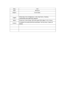 Class IV-B Date 09.03.18 Subject Home Work Write …