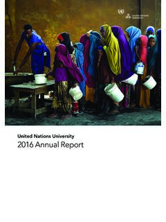 United Nations University 2016 Annual Report