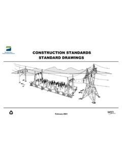 CONSTRUCTION STANDARDS STANDARD DRAWINGS