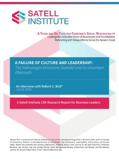 A FAILURE OF CULTURE AND LEADERSHIP: The …