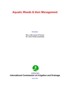 Aquatic Weeds &amp; their Management - Irrigation