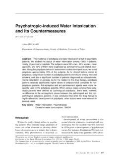 Psychotropic-induced Water Intoxication and Its ...
