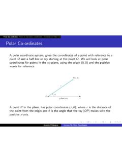Lecture 36: Polar Coordinates