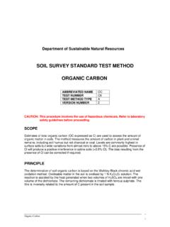 Soil Organic Carbon Test - Office of Environment …