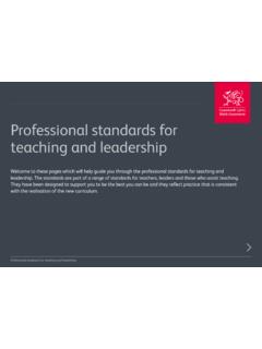 Professional standards for teaching and leadership