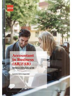 Accountant in Business (AB/FAB) - ACCA Global
