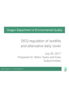Oregon Department of Environmental Quality - Metro