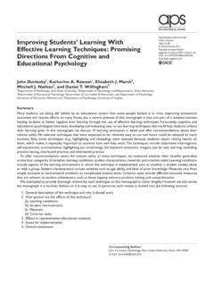 Effective Learning Techniques: Promising &#169; The Author(s ...