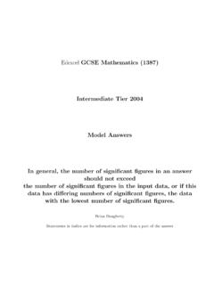 Edexcel GCSE Mathematics (1387) Intermediate …