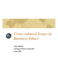 Cross-cultural Issues in Business Ethics