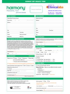HARMONY NIPT REQUEST FORM - Clinical Labs