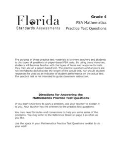 Grade 4 FSA Mathematics Practice Test Questions
