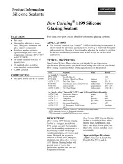 Dow Corning&#174; 1199 Silicone Glazing Sealant - …