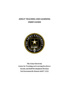 ADULT TEACHING AND LEARNING USER S GUIDE