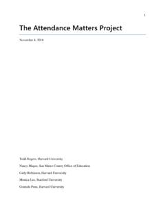 The Attendance Matters Project - San Mateo …