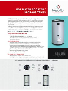 Hot Water Booster/ Storage Tanks - Hot Water …