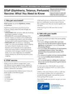 Vaccine Information Statement: DTaP Vaccine - What you ...