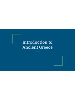 Introduction to Ancient Greece - Cabarrus County Schools