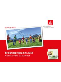 IG Metall Bildungsprogramm 2018 - igmservice.de