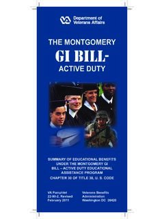 THE MONTGOMERY GI BILL- - Veterans Affairs