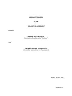 LOCAL APPENDICES TO THE COLLECTIVE AGREEMENT …