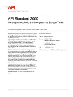 API Standard 2000 - American Petroleum Institute